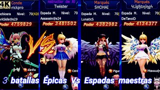 3 batalla Epicas vS Espadas maestra (pensaba que moria) Sword of chaos