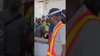 Lagos state Governor Sanwo Olu inspecting The Blue Line Project