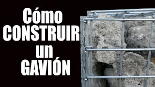 FABRICA un GAVIÓN tu mismo y ahorra dinero !Aprovechando las piedras del  huerto para hacer un muro¡