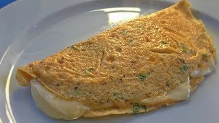 COMO FAZER OMELETE DE QUEIJO E SALSA