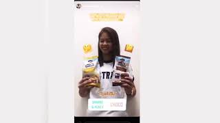 Deanna Wong eating quaker w jema