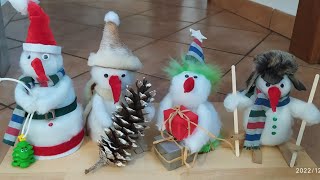 Decorazioni di Natale facili e veloci per piccoli e grandi, pupazzi di neve simpaticissimi