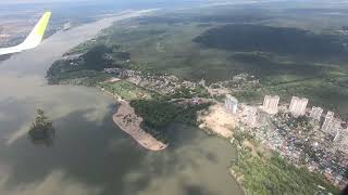 ПОСАДКА В АЭРОПОРТУ ТОЛМАЧЕВО НОВОСИБИРСК   AIRBUS A321NEO LANDING AT TOLMACHEVO AIRPORT NOVOSIBIRSK