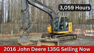 2016 John Deere 135G Hydraulic Excavator | No-Reserve Online Auction February 21st | bidadoo