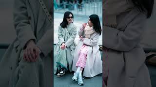 Besties Street Photography at Louvre Museum Paris #streetphotography #besties #beautifulgirl#lovely