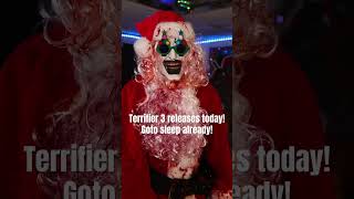 Terrifier 3 releases today! Goto sleep already! #terrifier #terrifier3 #arttheclowncosplay #cosplay