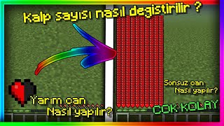 Yarım can nasıl yapılır? / Kalp sayısı değiştirme - Minecraft