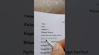 Pola Bilangan fibonacci kelas 8