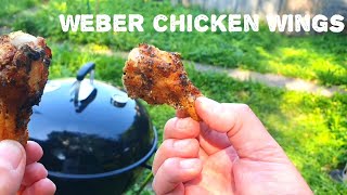 Chicken wings on weber kettle