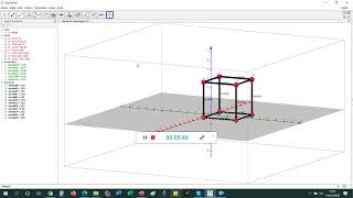 Planificação e elementos do cubo GEOGEBRA