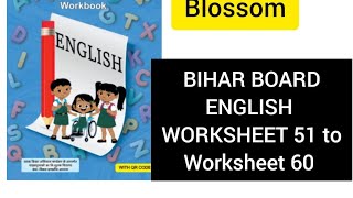 CLASS 2 BLOSSOM ENGLISH WORK BOOK PAGE NO 51 TO 60 ANSWERS BIHAR BOARD  2024