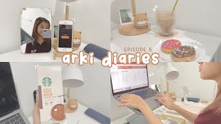 ust arki diaries ep. 5 🍉 [ first week of 2nd semester, mini haul, & beginner’s notion set-up ] 📐