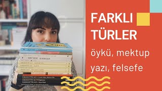 FARKLI TÜRLER | Öykü, Mektup, Yazı, Felsefe, Kişisel Gelişim #kitap #kitapönerileri