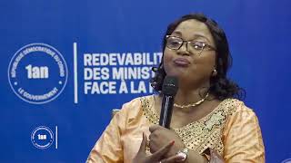 RDC L'AN 1 DU GOUV. REDEVABILITE DE LA MINISTRE DU GF&E S.E. GISELE NDAYA LUSEBA