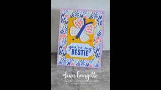 REPLAY FB Live "W Fold Fun Fold Card" using Butterfly Kisses Stampin Up! Best Butterfly Bundle