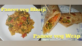 "Paneer veg Bhurji"and"Paneer veg Wrap"😋Easy healthy tasty recipe🤗Minni ki duniya