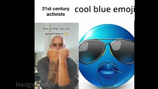 Cool blue emoji