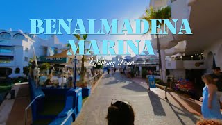 BENALMADENA SPAIN MARINA Walking Tour. Bars, Restaurants, Boats