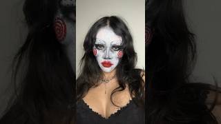 saw billy the puppet halloween makeup #makeuptutorial #halloweenmakeuplook #makeupshorts #sawx