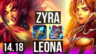 ZYRA & Jhin vs LEONA & Zeri (SUP) | 4/0/19 | EUW Diamond | 14.18