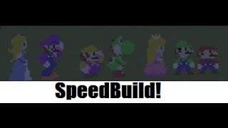 Minecraft Speedbuild! [Wario, Yoshi, Peach, Luigi, Mario, Waluigi, and Rosalina!]