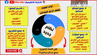 شرح درس أنواع الجموع للصف الرابع الابتدائي | نظام جديد