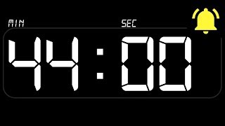 ⏰ TIMER 44 Minutes ((BEEP)) 🔔 - Countdown with Alarm