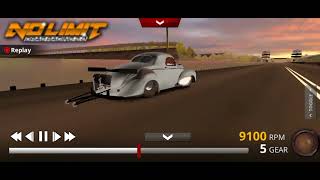 No limit drag racing 2.0 v2.0.2 side Procharged 1940 Willy Coupe @5.616 et