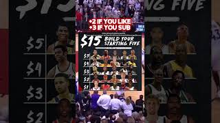 Build a nba team with $15 #shorts #viral #nba