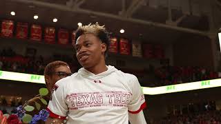 Announcing Texas Tech men's basketball seniors before last home game against Kansas State