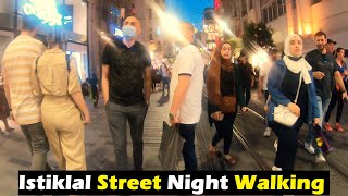 Istiklal Street, Night Walking Tour in 4k UHD 60fps | Night Life In Istanbul Turkey