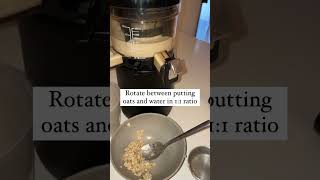 Making homemade oat milk with my Hurom slow juicer