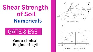 Numericals I Shear strength of Soil I Geotechnical Engineering I Soil Mechanics I GATE I ESE I AE/JE