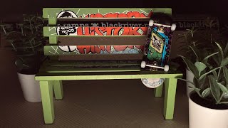 Cheap Fingerboard obstacle? 2$ Green Bench #asmr