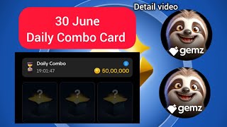 Gemz daily combo cards | 30 June Gemz daily combo #gemzdailycombo #gemzcoin