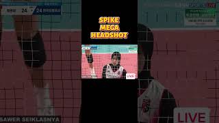 Headshot Megaa!!!Spike Petir #mega #redsparks #megatron #megawatihangestri #volleyball #highlights