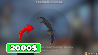 2000$ CS2 KARAMBİT MARBLE FADE ALDIM ! 😱KEYDROP PROMO CODE