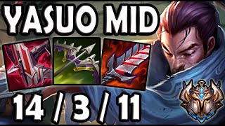 YASUO vs IRELIA [ MID ] Lol NA Challenger Patch 11.14 ✅