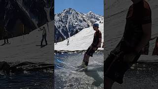 Boys Pond Skim - Water Slide Challenge Grimentz [41] #skiing #ski #switzerland #suisse #schweiz