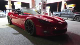 NISSAN GTR FULL BOLTONS E85 VS CORVETTE ZO6 supercharged