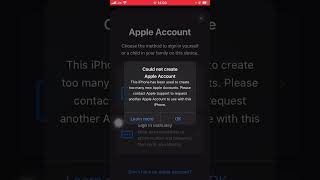 Could not create Apple Account ios fixed