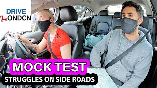 Learner Driver Struggles on Side Roads in her Mock Driving Test - UK Driving test - 2021