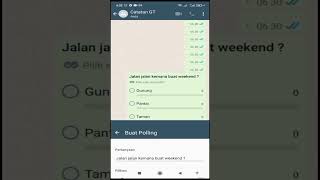 cara buat polling di wa #short #viral