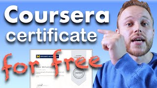 HOW TO GET COURSERA CERTIFICATE FOR FREE | Coursera Financial Aid Guide | 2021