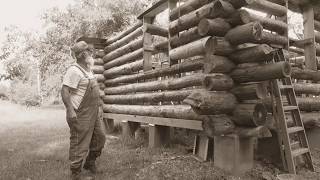 Log Cabin Build by Hand, Manual Lifting Techniques