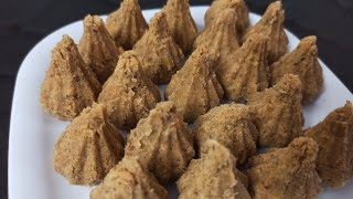 Wheat flour dry fruit modak - गव्हाच्या पिठाचे ड्रायफुट् टाकून मोदक..