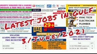 Latest Jobs in Gulf -  June 2021 Part - 1