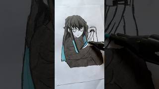 Muichiro drawing || demon slayer drawing || anime drawing #drawing #anime #animeedit#shorts