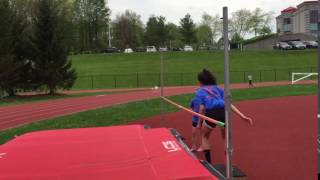 Sam practice high jump