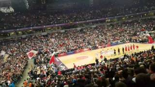 Himna Zvezda CSKA Euroleague anthem Crvena Zvezda CSKA Moscow, Belgrade Arena 29.12.2016